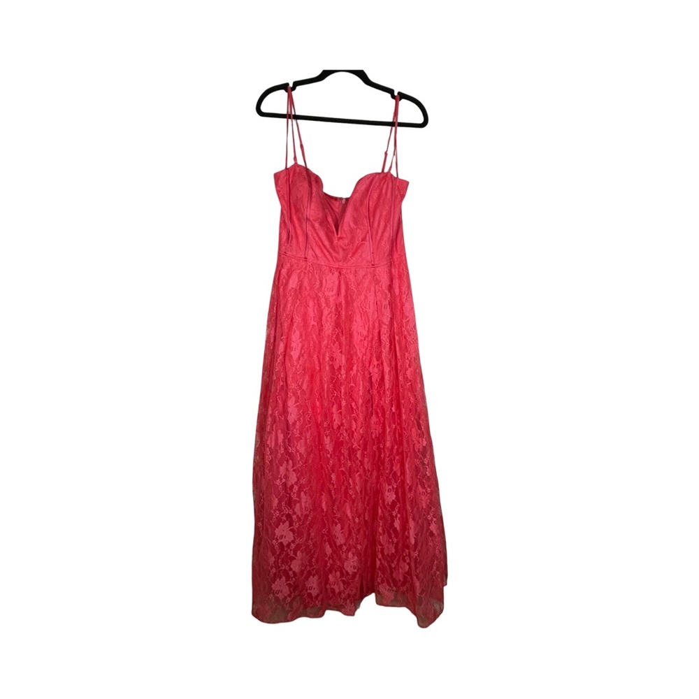 Maniju Elegant sweetheart corset Pink Lace Dress